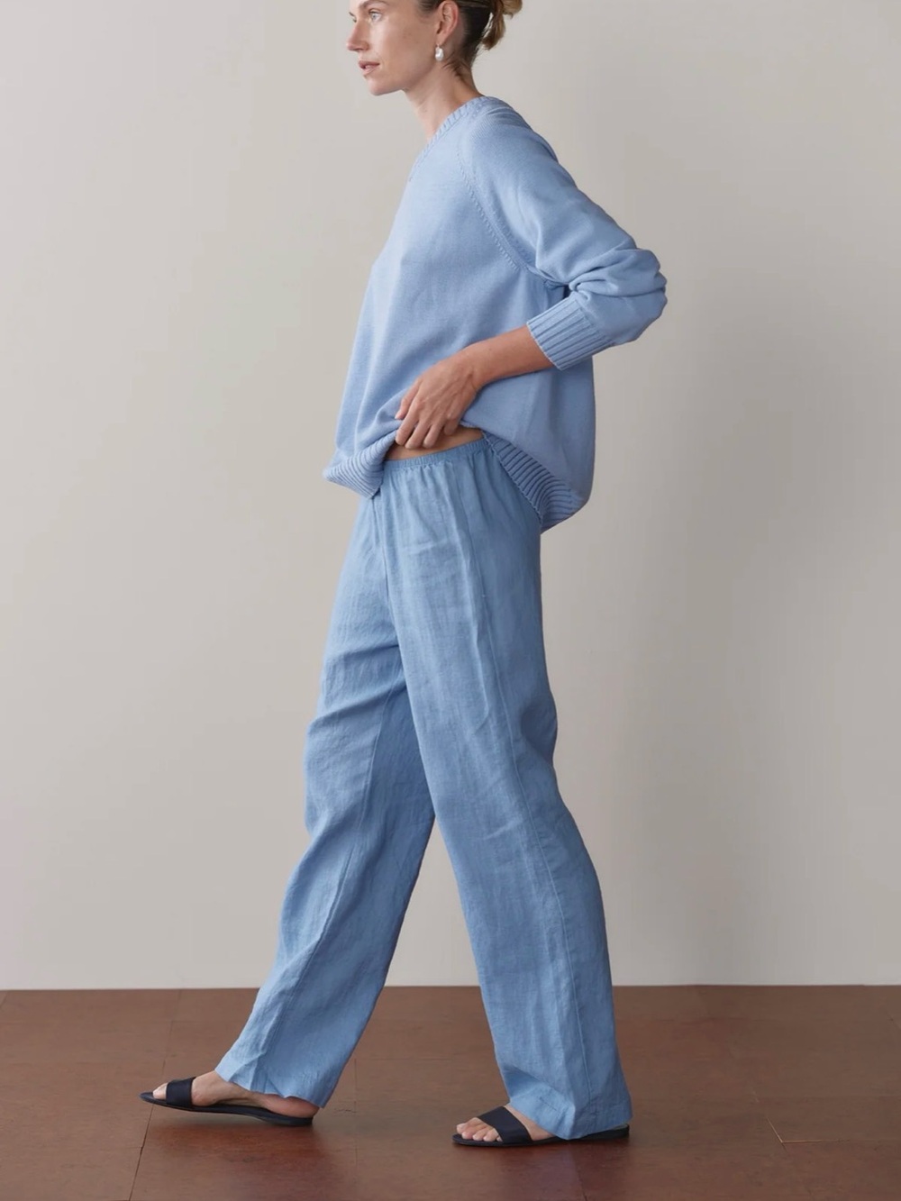NWT DONNI. The Linen Simple Pant - Picture 6 of 8
